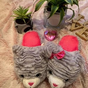 Girls Kitty Cat Slippers